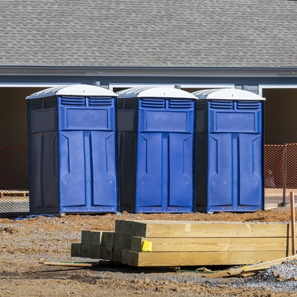 how can i report damages or issues with the porta potties during my rental period in Lake Mack-Forest Hills